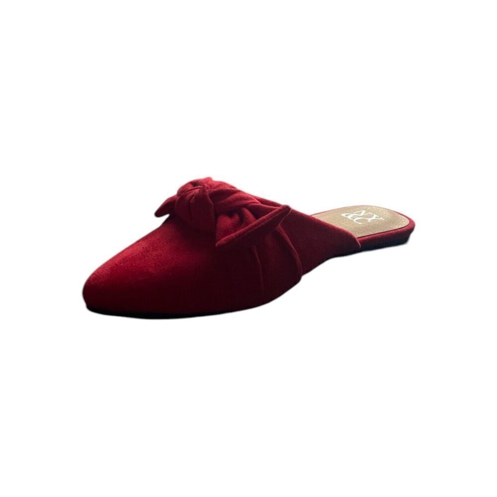 New York and Company Women's Amy Bow Flat Red Womens Size 6.5 GREAT CONDITION